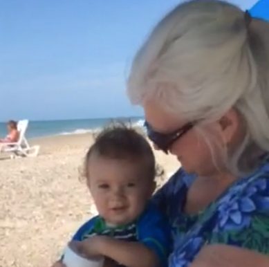 Collecting sea shells!